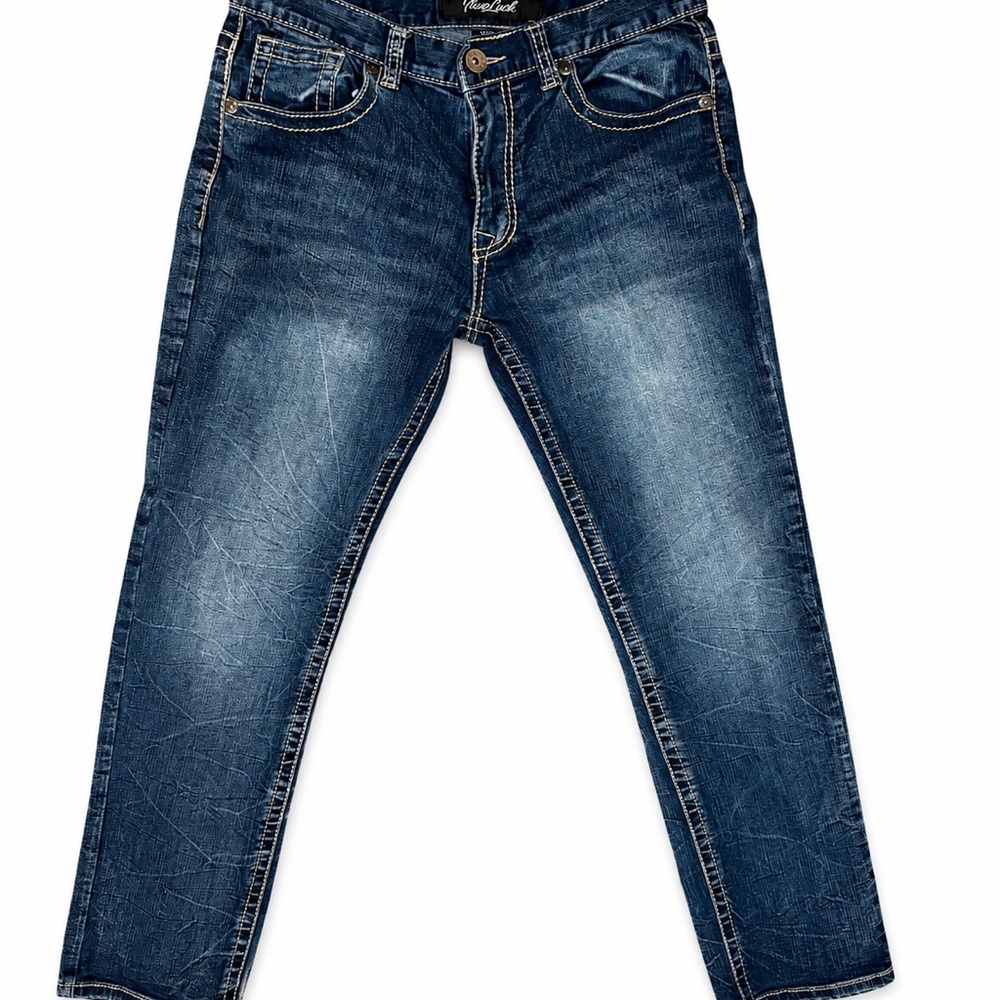 Vintage Look Men's Dark Blue Jeans